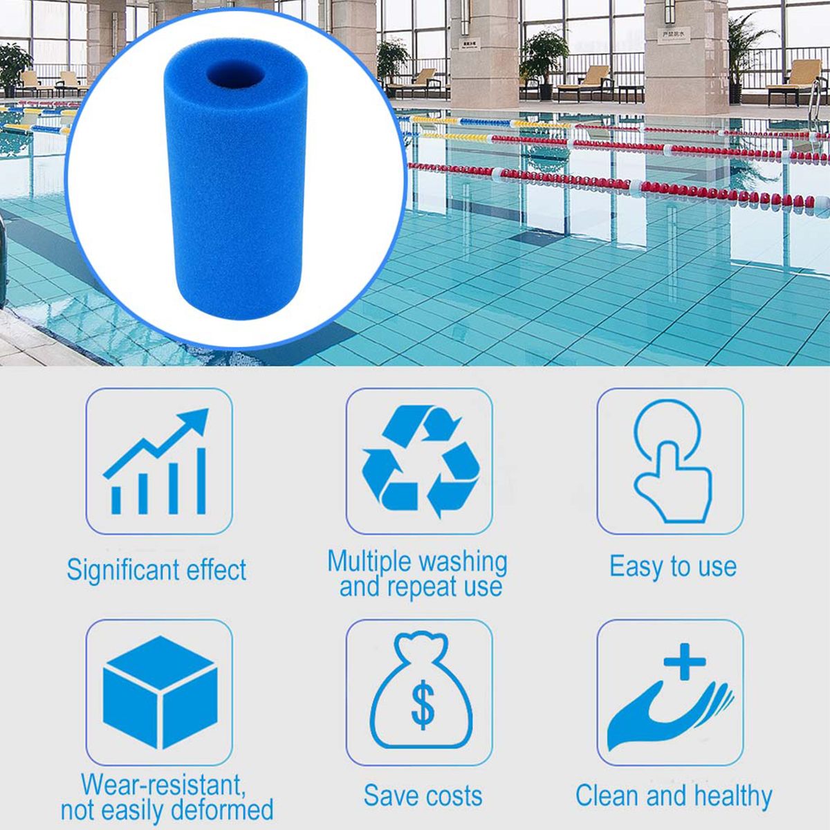 Pool Filter Sponge Swimming Pool Filter Foam Pool Cleaner