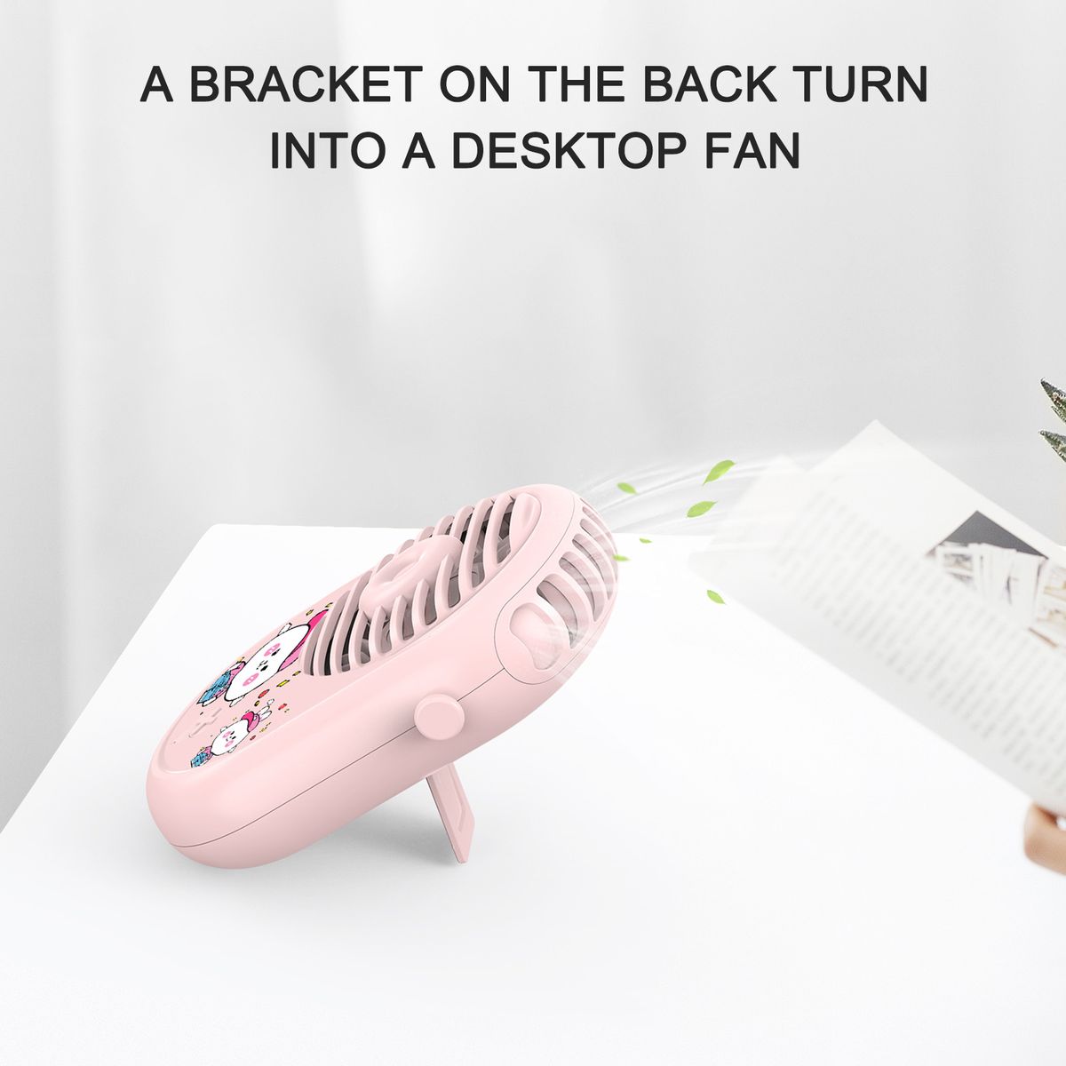 Mini Hanging Neck Fan Hands-free Necklace Fan 3 Speeds