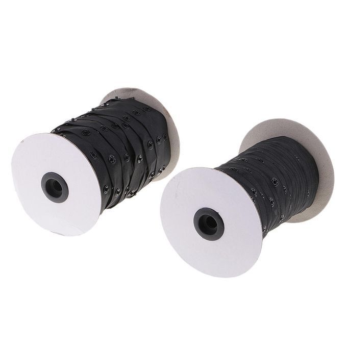 50 Yards Snap Fastener Tape, By The Meter Black