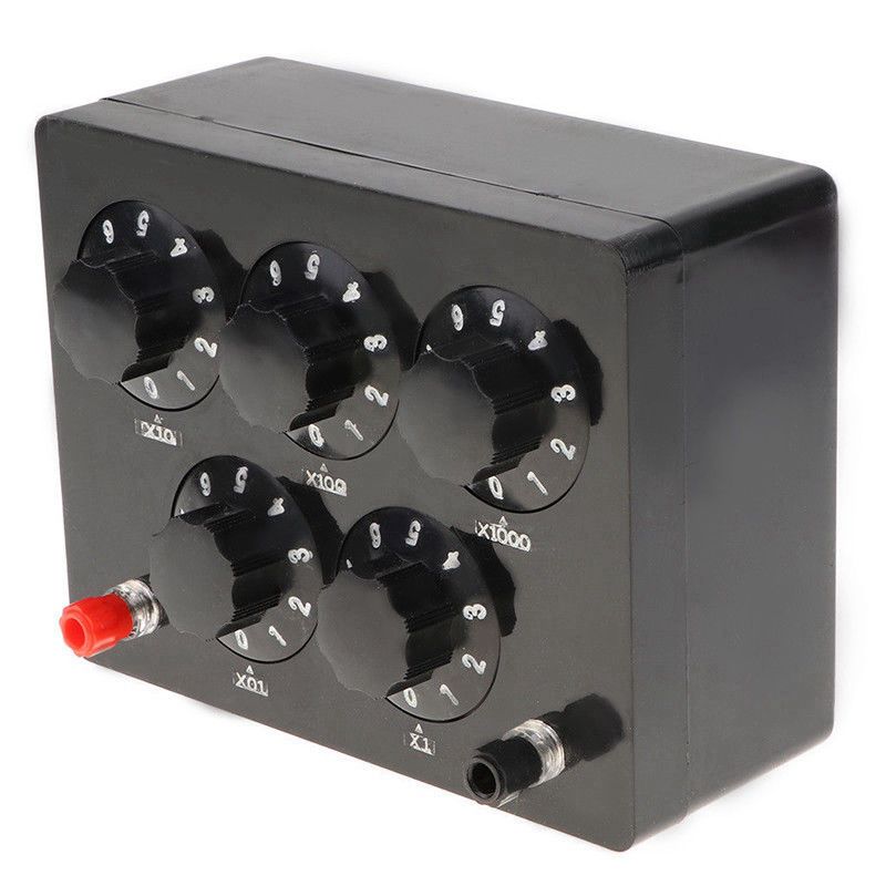 0-9999 Ohm Black Resistance Box Precision Variable Decade
