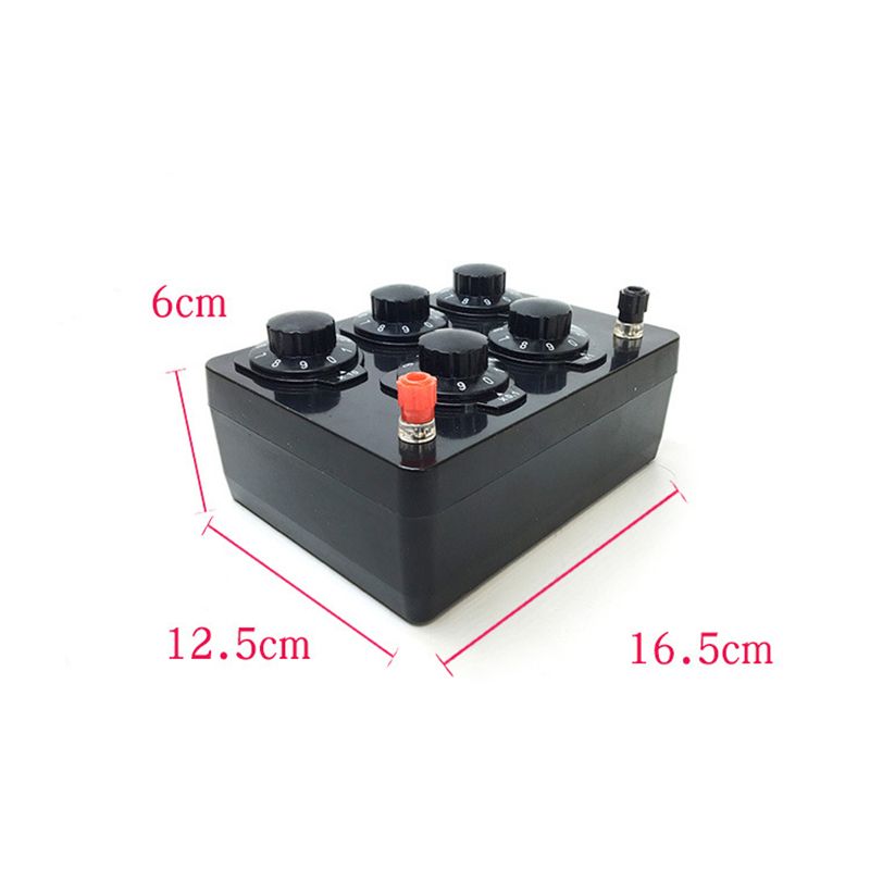 0-9999 Ohm Black Resistance Box Precision Variable Decade