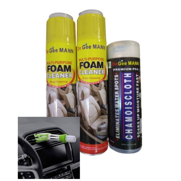 Multi-purpose Foam Cleaner 2pcs And Chamois Towel/vent