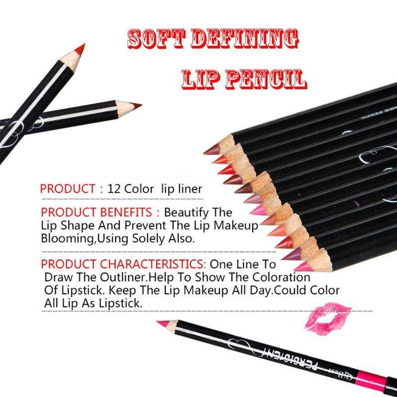 Fashion Black Pole Waterproof Lip Liner 12 Lip Liner 12 /box