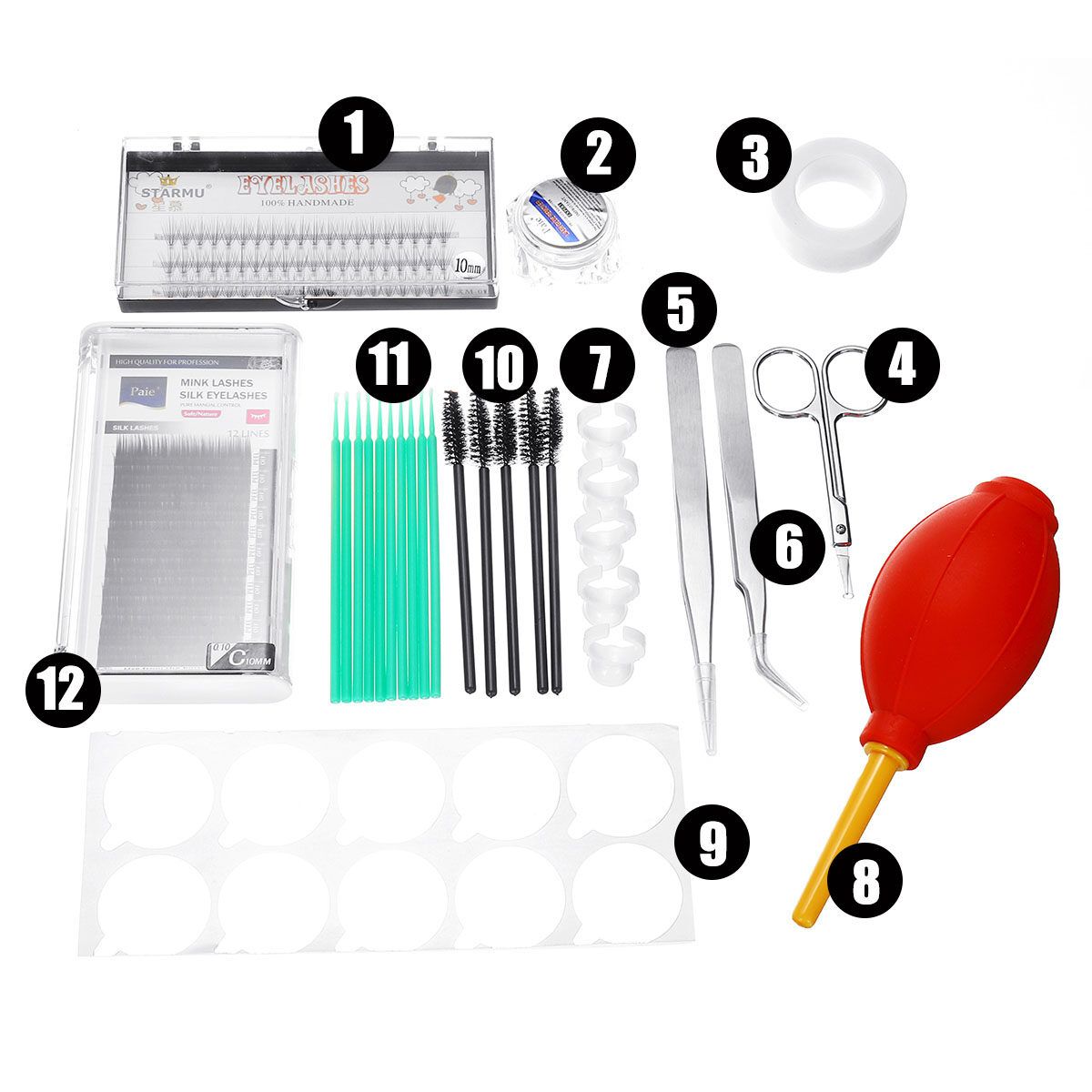 29Pcs False Eyelash Eye Lashes Extension Holder Planting Grafting Tray Tool