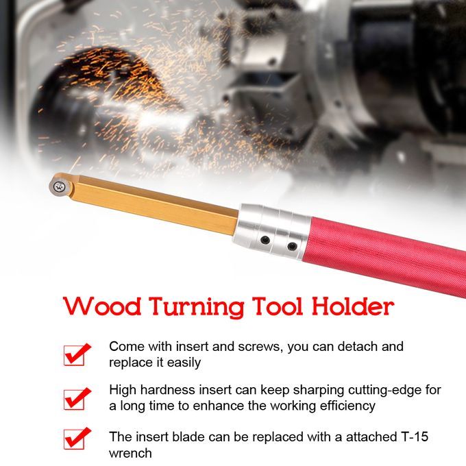 3pcs Woodworking Lathe Wood Turning Tool Holder Rotary