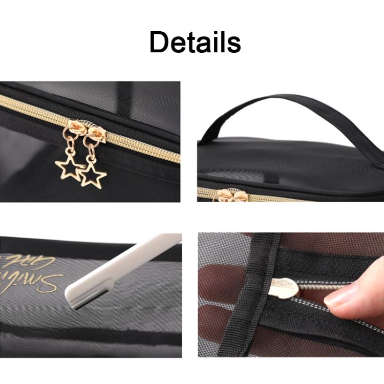 Travel Large Capacity Mesh Cosmetic Bag, Style: Semicircular