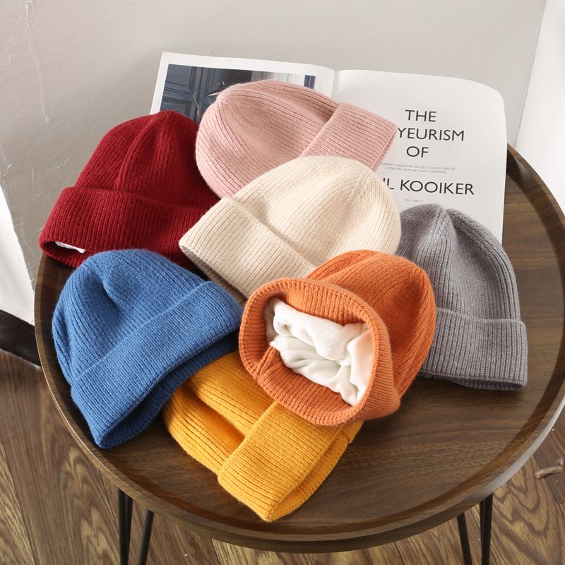 Simple Multi Color Big C Letter Winter Hat Women Winter Unisex Beanie Cap Outdoor Thick Warm Hip Hop Sport Ski Knitted Hats(No.#0.28)
