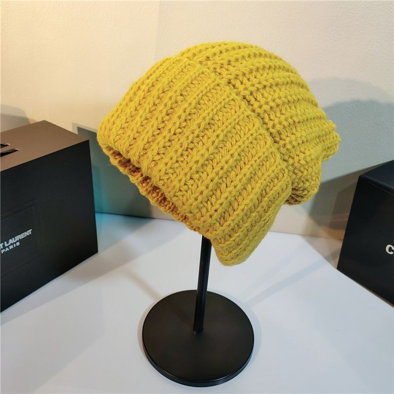 Simple Multi Color Big C Letter Winter Hat Women Winter Unisex Beanie Cap Outdoor Thick Warm Hip Hop Sport Ski Knitted Hats(No.#0.28)