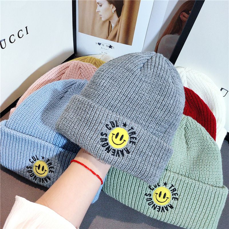 Simple Multi Color Big C Letter Winter Hat Women Winter Unisex Beanie Cap Outdoor Thick Warm Hip Hop Sport Ski Knitted Hats(No.#0.28)