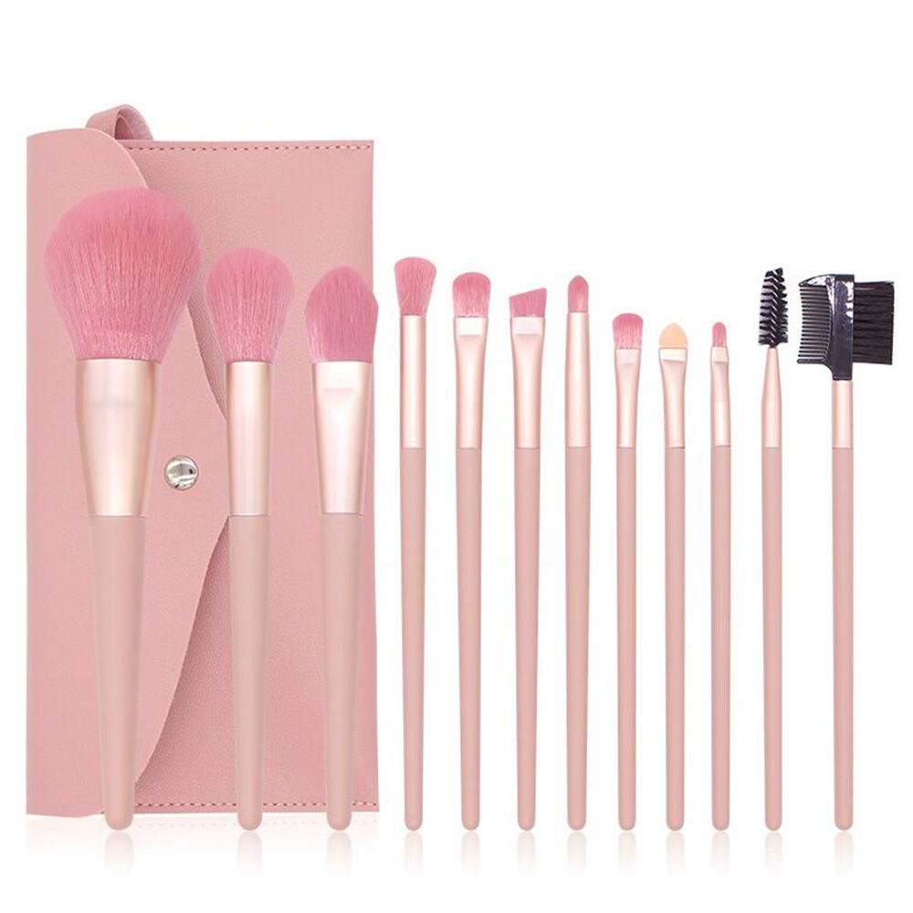 Makeup Brush Kit With Storage Bag PU Leather For Blending