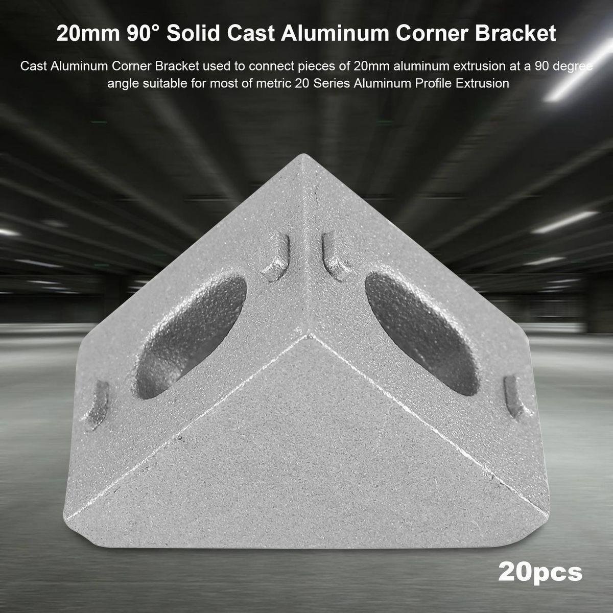 2020 Series Aluminum Connector Set 20pcs Corner Bracket40pcs x 10mm T-slot Nuts 40pcs M5x10mm Hex Socket Cap Screw Bolt for 6mm Slot Aluminum Accessories