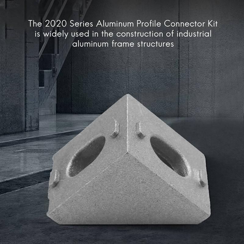 2020 Series Aluminum Connector Set 20pcs Corner Bracket40pcs x 10mm T-slot Nuts 40pcs M5x10mm Hex Socket Cap Screw Bolt for 6mm Slot Aluminum Accessories