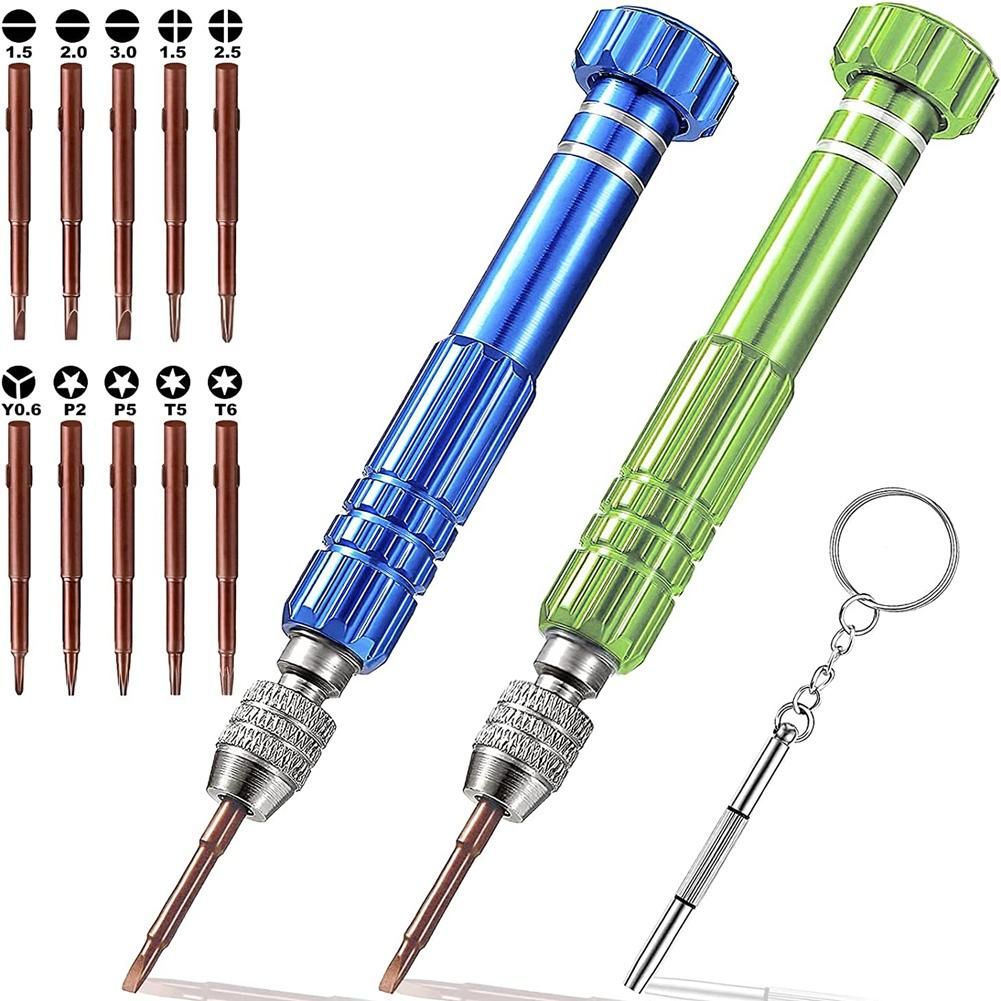 Glasses Screwdriver Eyeglass Repair Kit with 10 Magnetic Screwdriver Tips for Watch Phone Laptop Jewelry Electronic