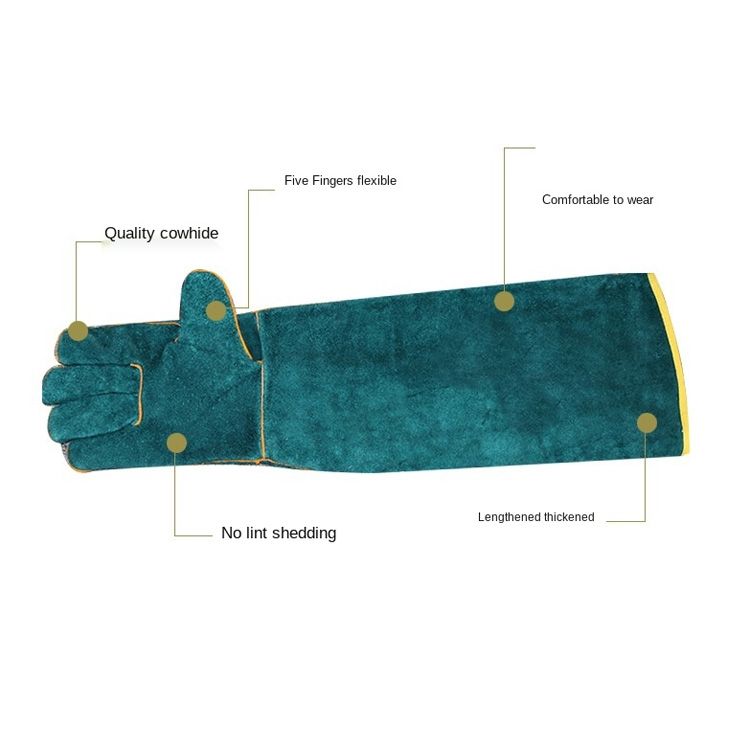 62cm Length Reptile Anti-Bite Gloves