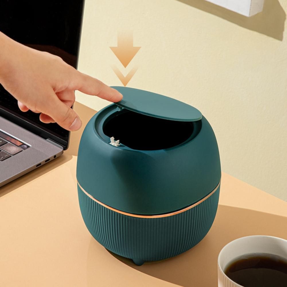Desktop Trash Can Household Mini Bedside Waste Bin -Pink