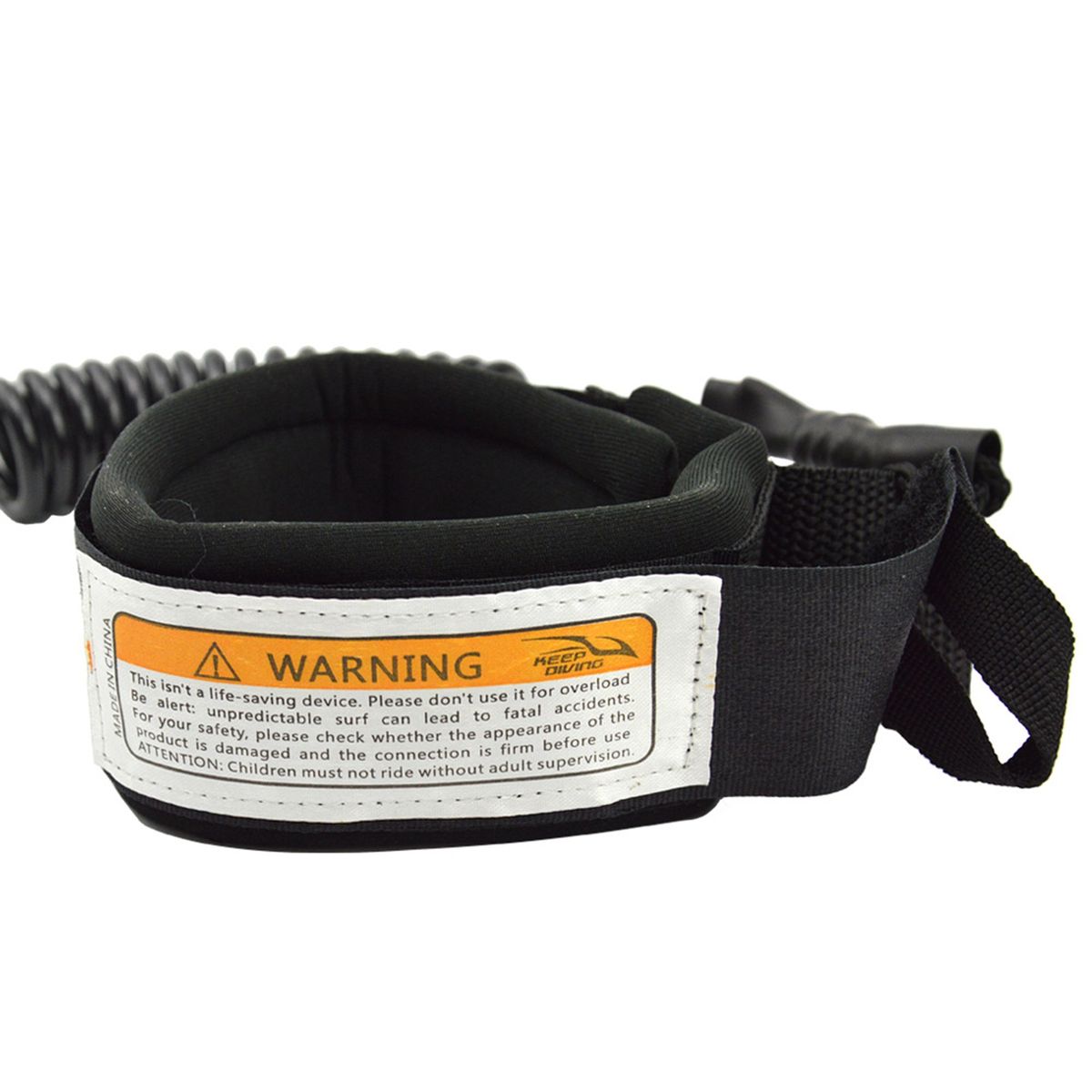 Surfing Feet Rope Coiled Board Straps Replacement Leash Black