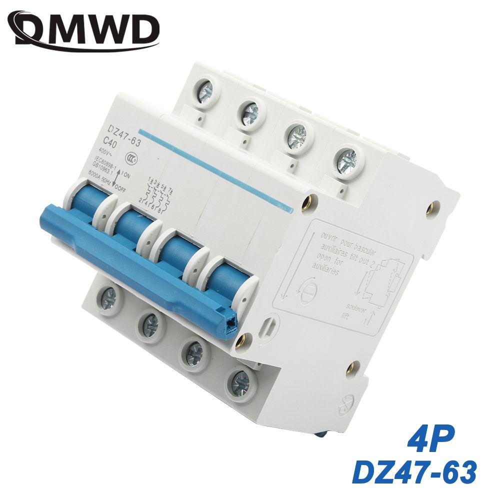 40A Or 50A 16A 4P AC 10A DZ47-63 400V 63A 32A 25A 20A 230V