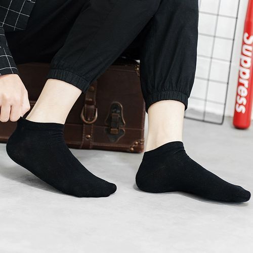 Men Cotton Boat Socks Casual Ankle Socks 5 Pairs
