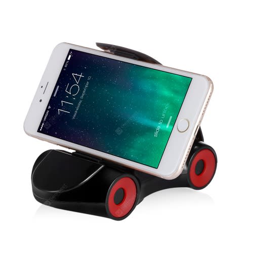 Sports Car Shape 360 Rotation Mobile Phone Holder For Car Dashboard And Desktop - Black