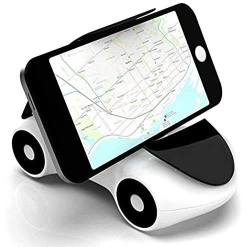 Sports Car Shape 360 Rotation Mobile Phone Holder For Car Dashboard And Desktop - White