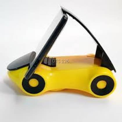 Sports Car Shape 360 Rotation Mobile Phone Holder For Car Dashboard And Desktop - Yellow