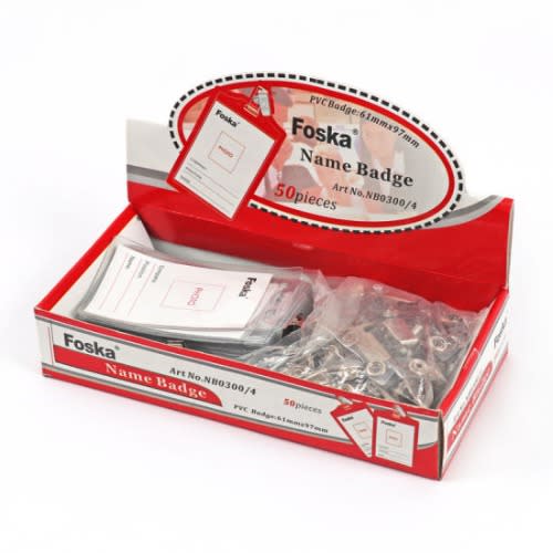 Namebadge With Clips- 50 Pieces - nb0300/4