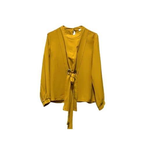 Women's Chiffon Top- Yellow