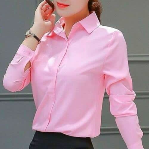 Ladies Formal Dress Shirt  - Light Pink