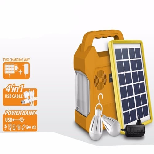 Portable Solar Lighting System with Mobile Charger & Audio Input
