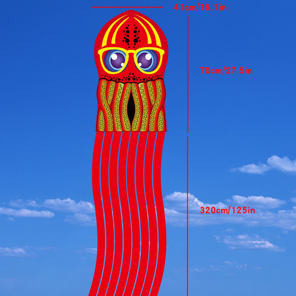 Kids Octopus Kites Toy Cartoon Animal Kites With Long Tail