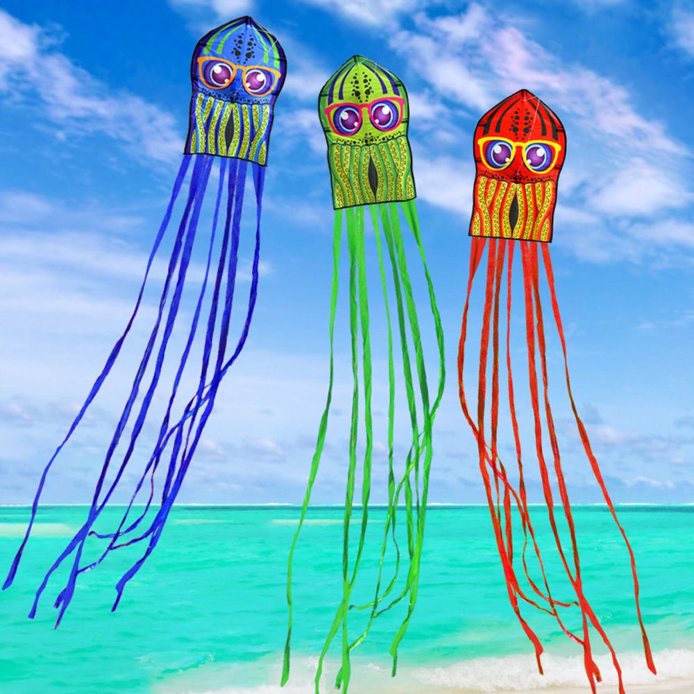 Kids Octopus Kites Toy Cartoon Animal Kites With Long Tail