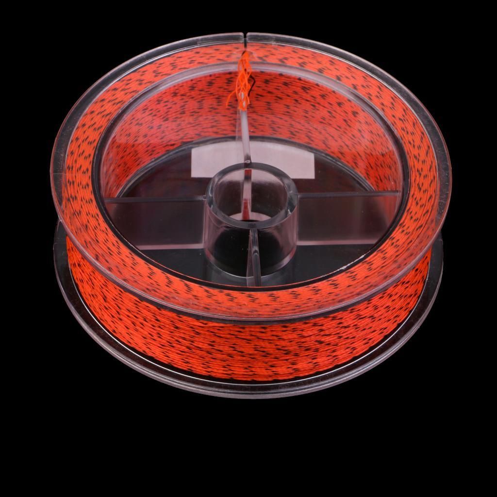Backing Line 20LB  /109yds Low Stretch Braided Fly Black Orange