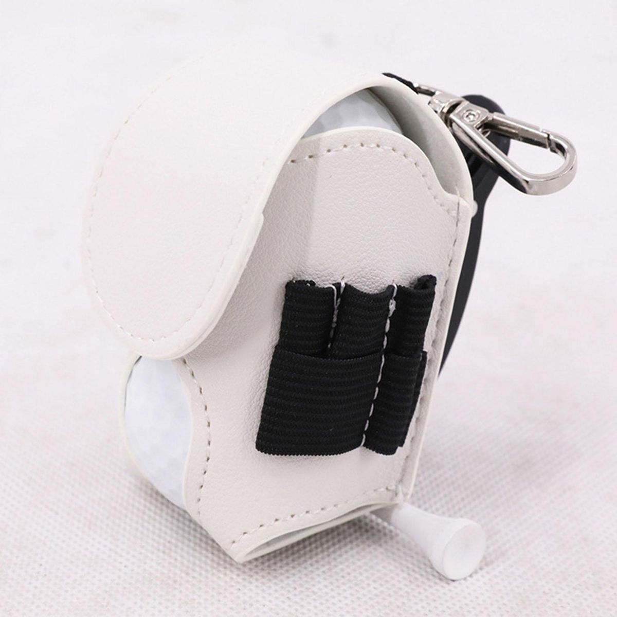 Golf Ball Waist Bag Golf Ball Waist Bag Holder Storage Pouch White