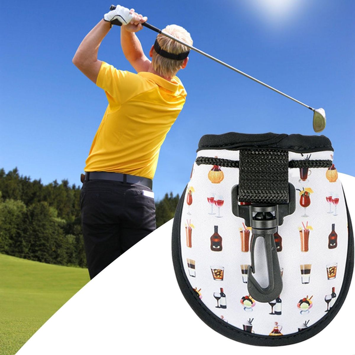 Golf Storage Bag Protective Golf Ball Holder White