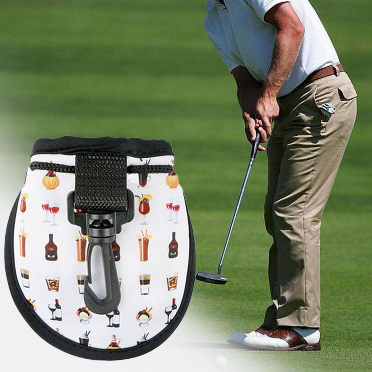 Golf Storage Bag Protective Golf Ball Holder White