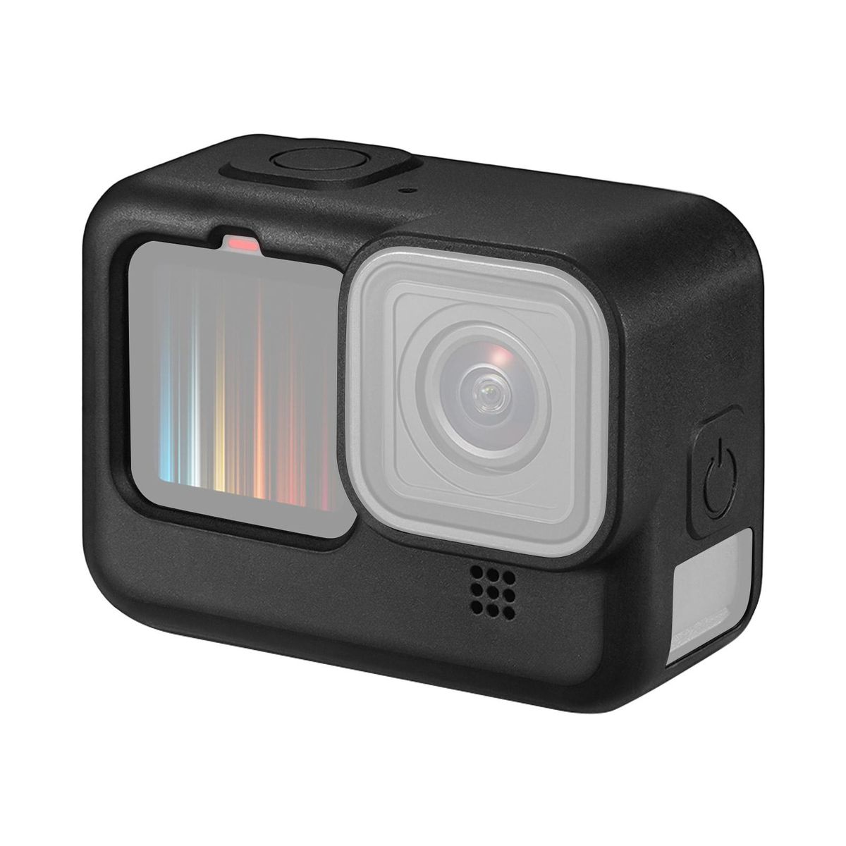 Action Camera Cage Silicone Protective Case Photography Accessory with Lens Cover Hand Rope Replacement for GoPro Hero 9 Black