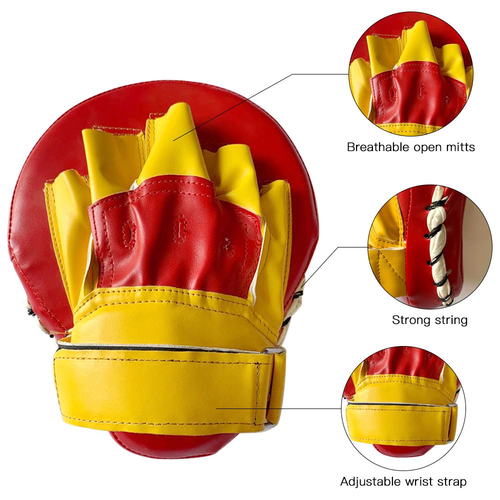 1 Pair Curved Boxing Punching Mitts Target Pads For