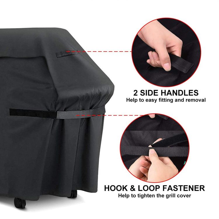 420D BBQ Cover Outdoor Dust Waterproof Weber Heavy Duty Grill Cover Rain Protective Outdoor Barbecue Cover Round Dropshipping