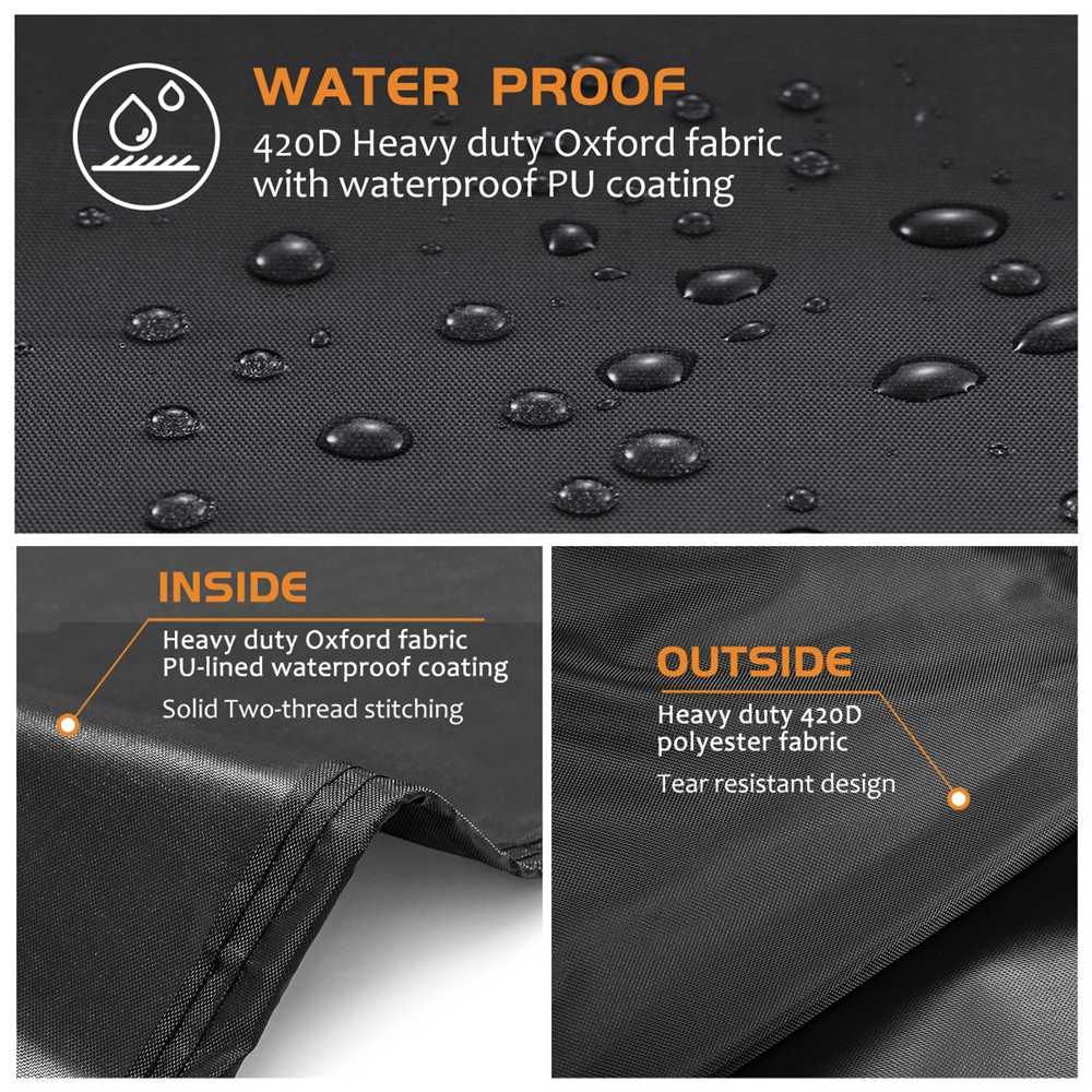 420D BBQ Cover Outdoor Dust Waterproof Weber Heavy Duty Grill Cover Rain Protective Outdoor Barbecue Cover Round Dropshipping
