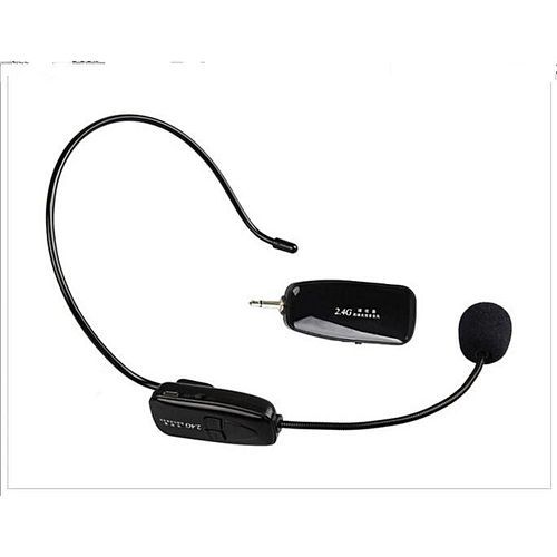 T600 2.4G Wireless Headset Microphone And PA Voice Amplifier Loud Soun Speaker Completely Hands Free For Special Teaching Speech Loudspeaker(Black) HT-S