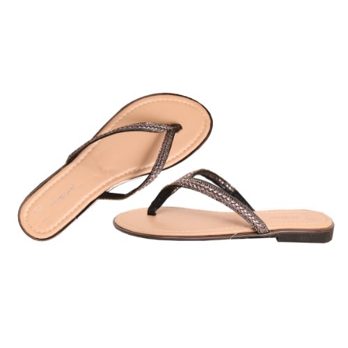 Simple Open Toe Slippers - Black