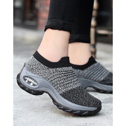 Cushion Walking Socks Sneaker - Grey