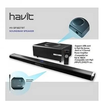 Powerful Bluetooth Soundbar Speaker With Remote Control - Hv-sf5627bt