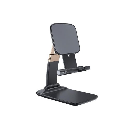 Foldable Gravity Desktop Holder For Smartphone Tablet - Black