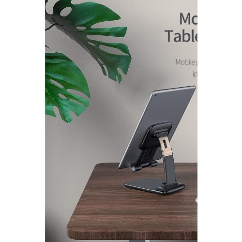 Foldable Gravity Desktop Holder For Smartphone Tablet - Black