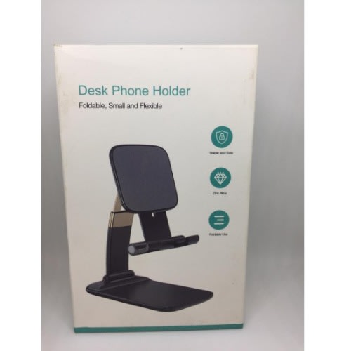 Foldable Gravity Desktop Holder For Smartphone Tablet - Black
