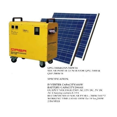 Solar Power Generator Qps-1000 And Qsp-200w18v