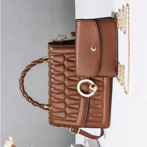Ladies Portable Handbag - Brown