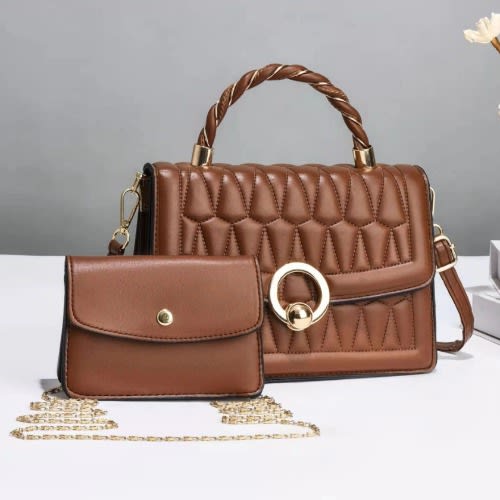 Ladies Portable Handbag - Brown