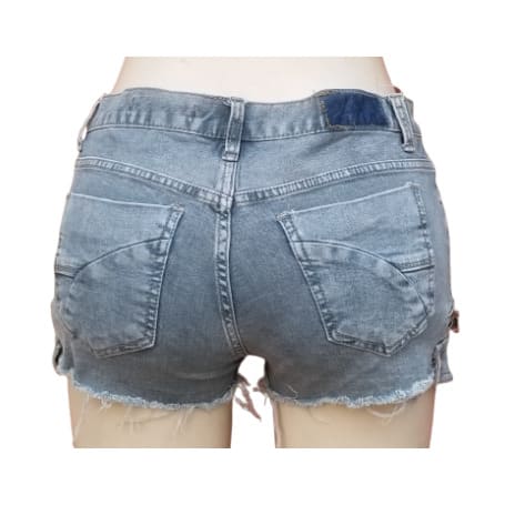 Loose Thread Stretchy Denim Bumshort